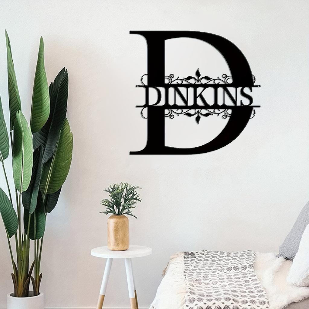 Custom Iron Nameplate - Personalized Outdoor Letter Sign, Outdoor/Indoor Wall Art Decoration, Presents for Weddings/Housewarming
