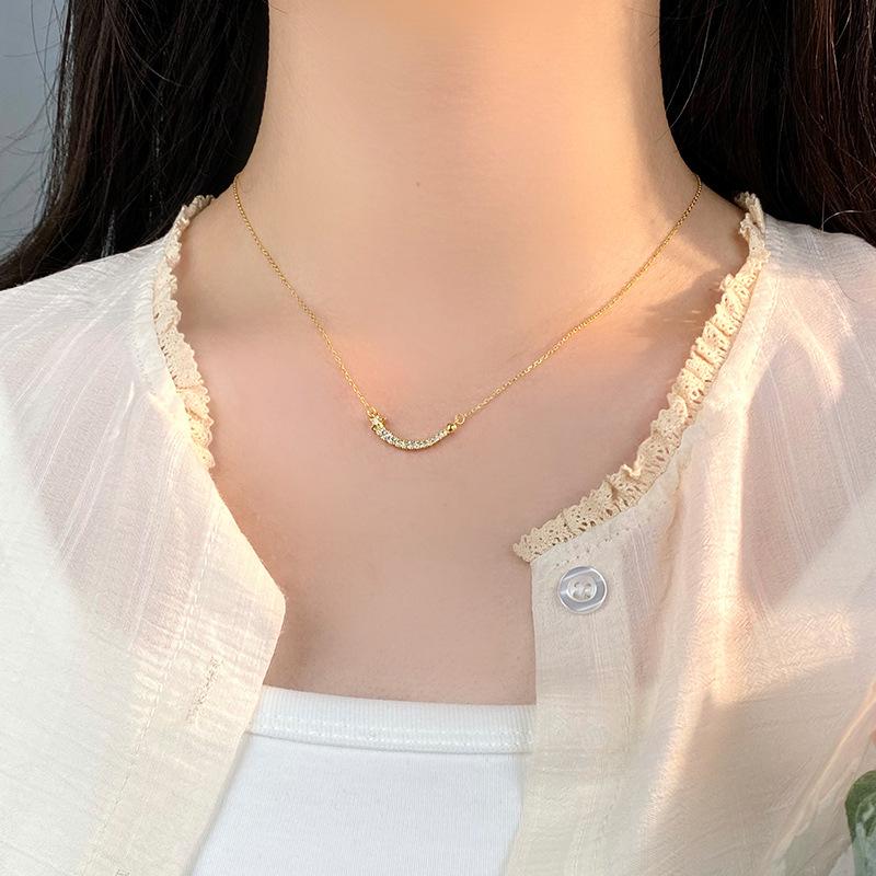 Simple Meteor Necklace for Women, Exquisite, Light, Luxury, and High Grade Line Collar Chain Neck