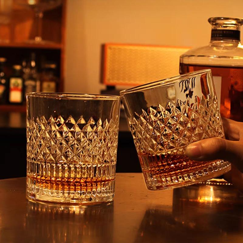 1PCS Whiskey Glass, Old Fashioned Rocks Glasses Tumblers, Glassware for Cocktail Scotch, Bourbon, Gin, Voldka, Brandy