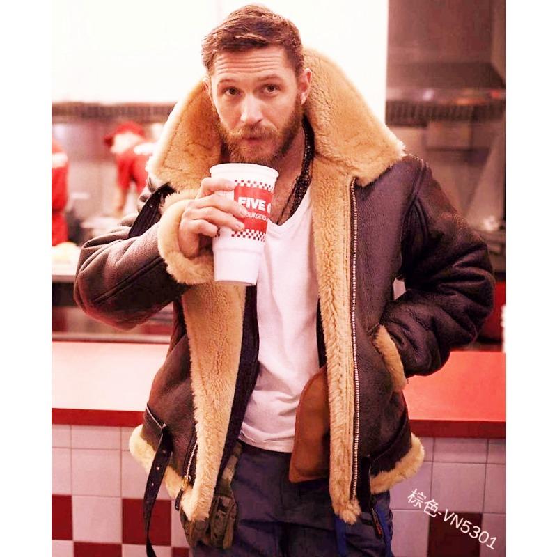 

Мужская верхняя часть меховая интегрированная зимняя куртка замшевая куртка S коричневый