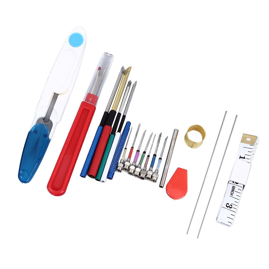 20 Pieces Punch Needle Kit Needle Threaders Embroidery Poking Cross Stitch Tools Punch Needle