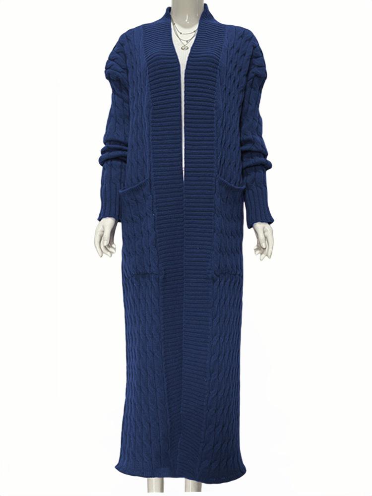 2025 European & American Women's Casual Long Sleeve Plus Size Cardigan - Autumn/Winter New Arrivals