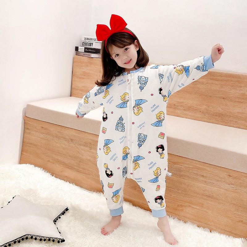 Cotton Toddler Sleep Sack With Legs Winter Warmth Anti-Kick Sleeping Bag Kids 3-8 Years