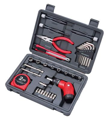 KAKURI Ferramenta Pessoal 34 Armazenamento para Casa e Conjunto Multiarte, Peças, Estojo Estilo Livro, 225x155x50mm, Compacto, DIY, Escritório, Uso, Manutenção,