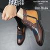 Herren-Arbeitsstiefel mit hohem Schaft, Color-Block-Leder, Spitz zulaufend, Britischer Stil
