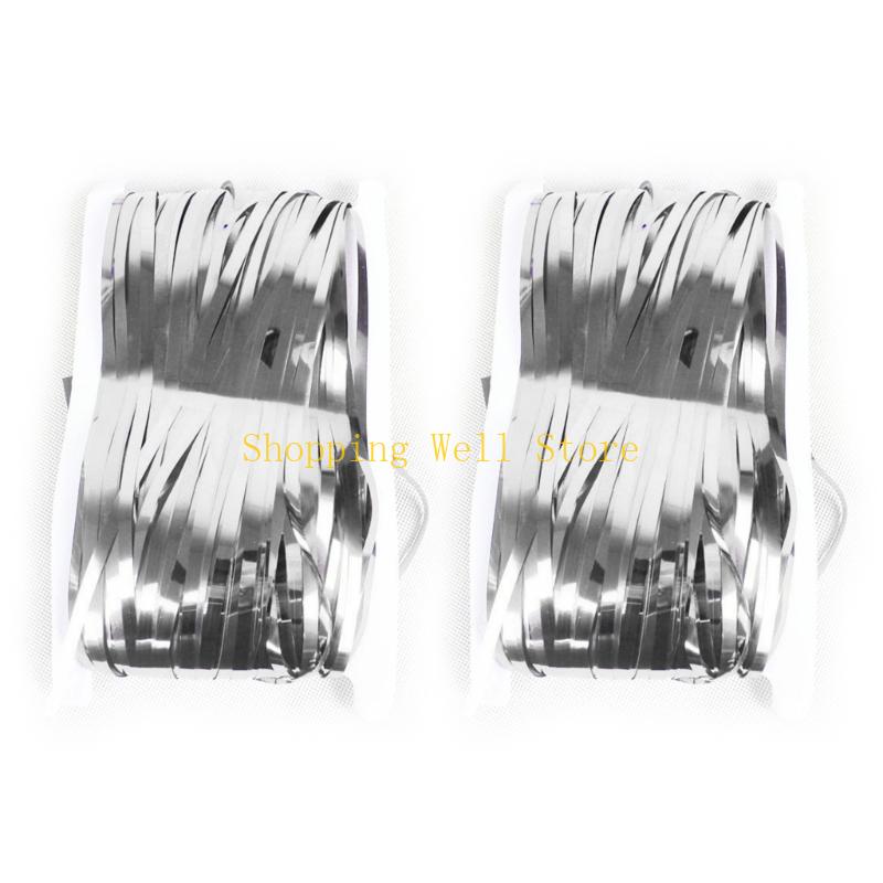 KX4B Tinsel Foil Fringes Curtain 3.28x6.56ft For Birthday Wedding Baby Showers Party