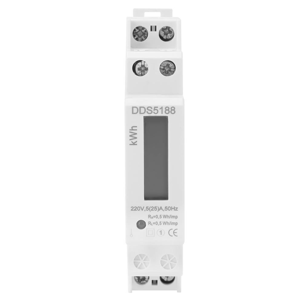220V DDS5188 LCD Digital Din Rail Electric Meter 525A For Kilowatt Hour Kwh Meter
