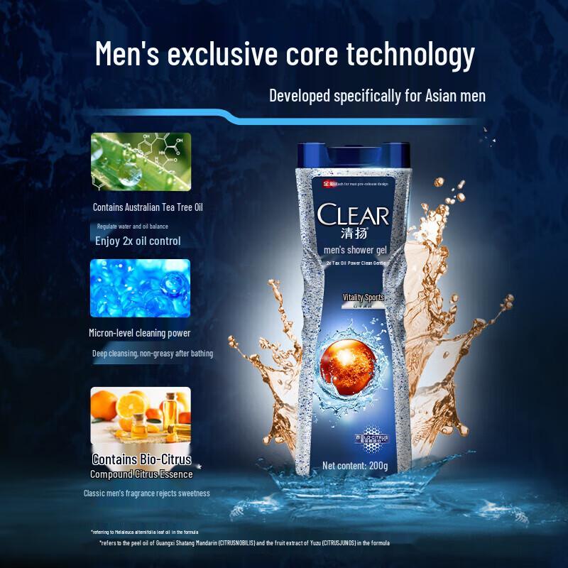 Clear Men Vitality Sport Shower Gel