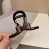 Medium Contrasting Bow Korean Shark Clip Fashionable Hot Stamping Letters Half Tied Hair Clip Hair Clip