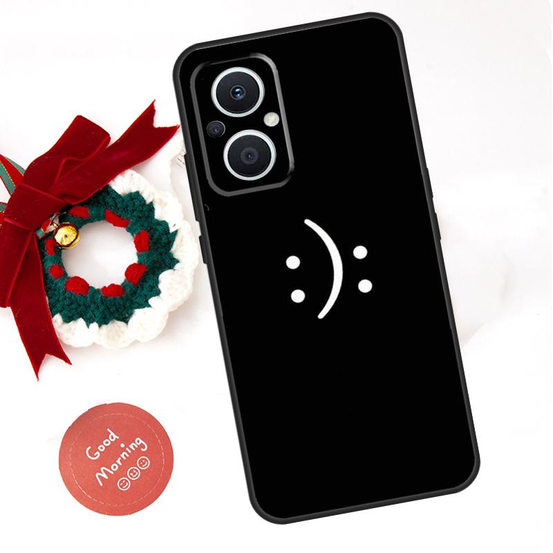 Sad depression Black Word Funda For OPPO Reno 8 Lite 10 11 12 13 14 Pro 11F 12F 13F 14F OPPO Find X8 X5 X6 X9 Pro Case