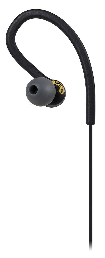 SONICSPORT Black BK Audio-Technica In-Ear Headphones, Waterproof/Sports-Oriented, ATH-SPORT10