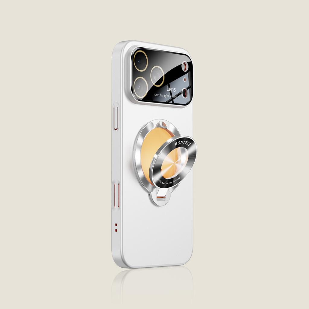 Large Window For Magsafe Phone Case for iPhone 17 Air 16 Plus 14 15 13 12 11 17 Pro Max Magnetic Stand Holder Armor Cover