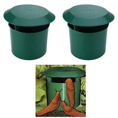 Pack Of 2 Reusable Plastic Snail Traps For Effective Garden Pest Control And Easy Setup