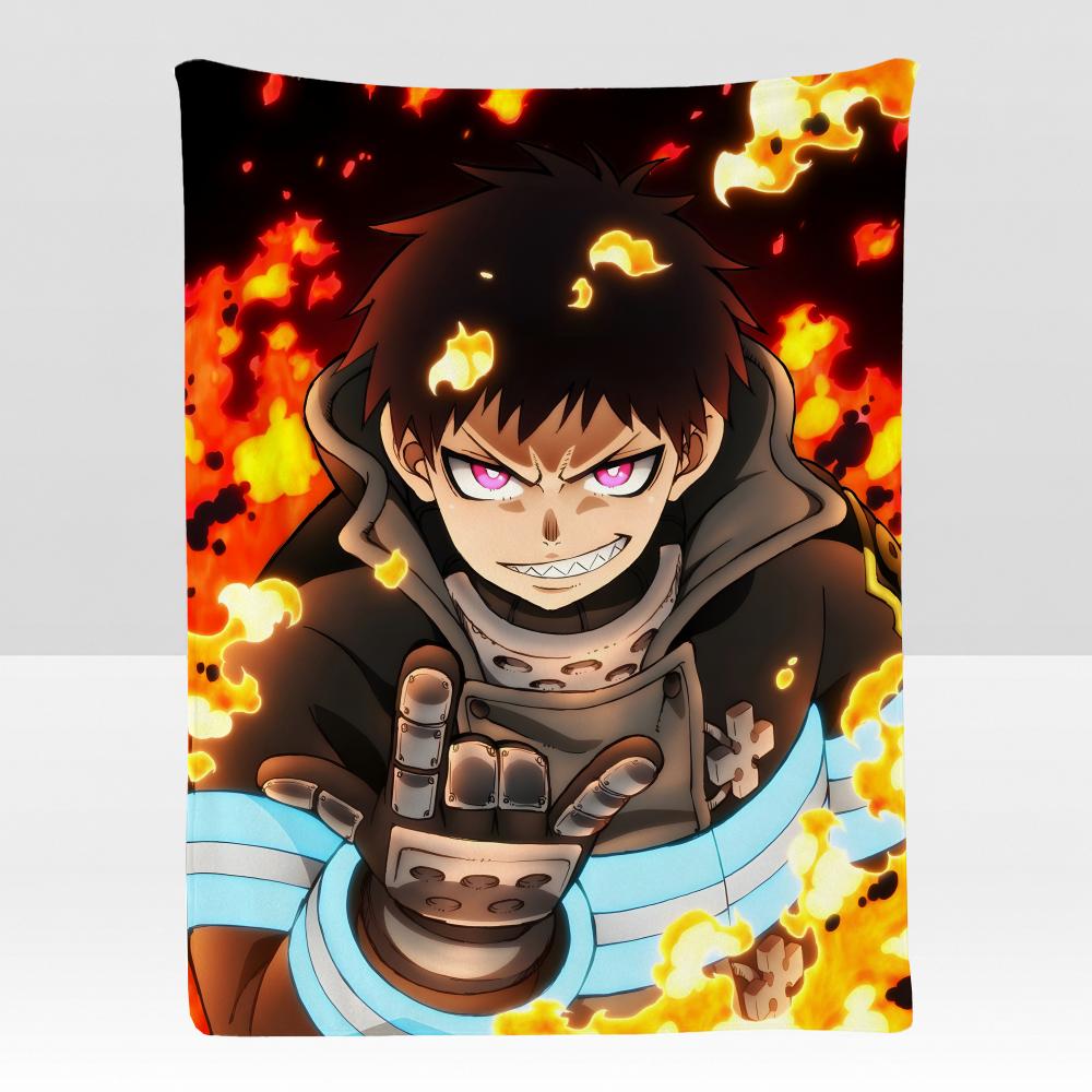 anime FFire FForce Throw Soft Flannel Blanket for Bed Bedroom Sofa Picnic Throw Skinfriendly Breathable Gift Cover