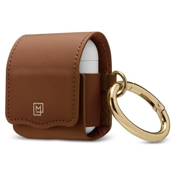 Etui do AirPods 1 Spigen PU Leather Brązowe