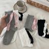 Girls' Twisted Ribbon Mid-calf Socks, Sweet Princess-style Long Cotton Socks, Lace Girls' Pile Socks