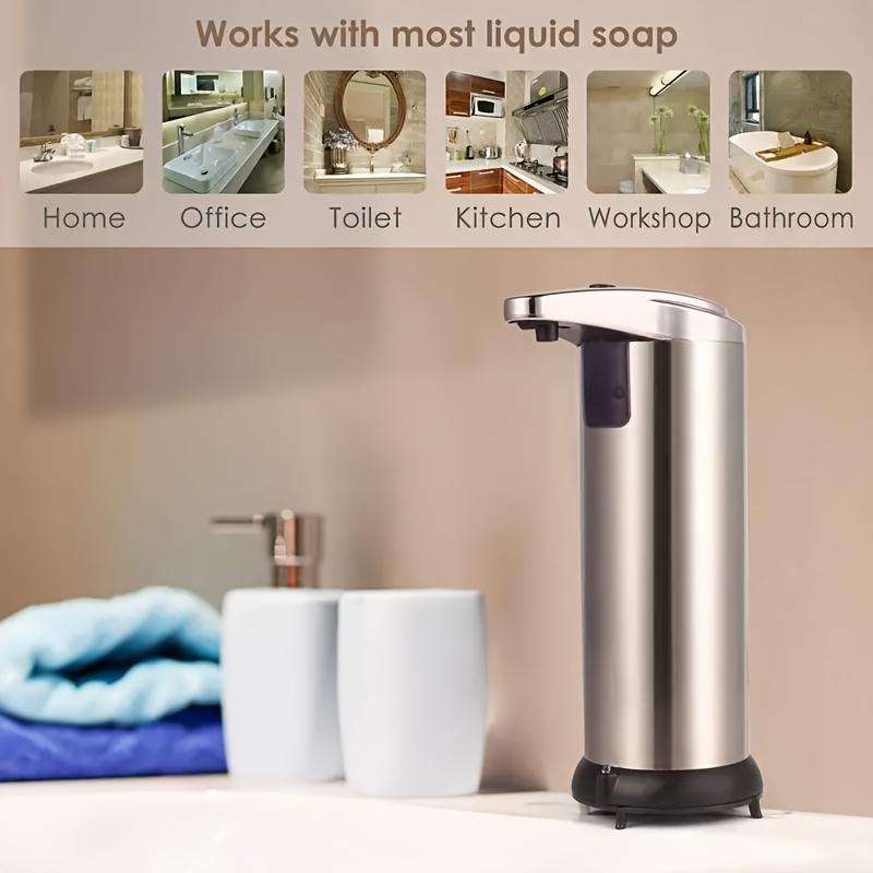 Contactless soap dispenser with infrared sensor8ounce stainless steel-Suitable for kitchen and bathroom