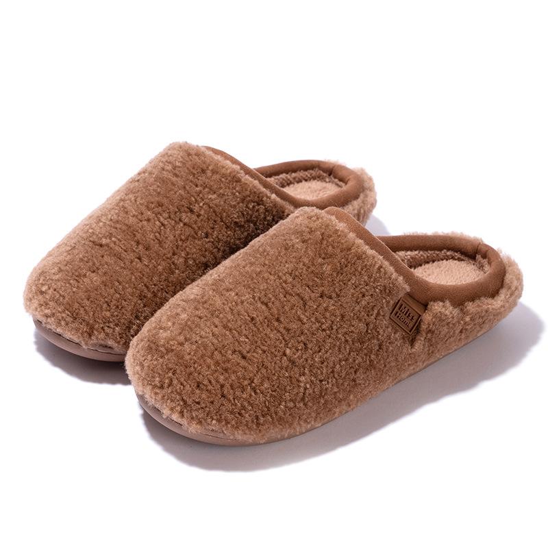 

2025 осень и зима плюшевые тапочки домашние комнатные нескользящие теплые напольные плюшевые хлопковые тапочки обувь 46-47 (suitable for 45-46)