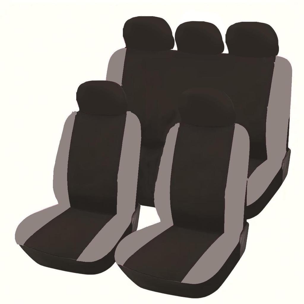 Customized Unisex Car Seat Cover Set - Flat Panel Stitching, 5-Seat, 9-Piece Set