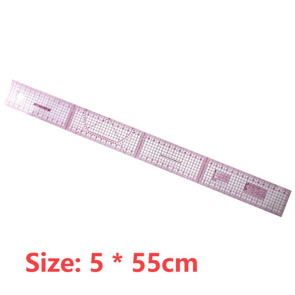 Sewing Ruler Plastic Transparent Multifunction French Curve Ruler Apparel Sample Making Cutting Ruler Sleeve Curve Ruler Measure