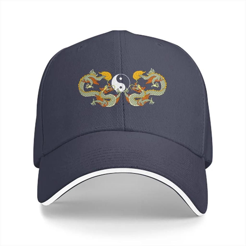 Yin Yang Dragon Classic Baseball Caps Peaked Cap YinYang Adjustable Sun Shade Hats for Unisex Women