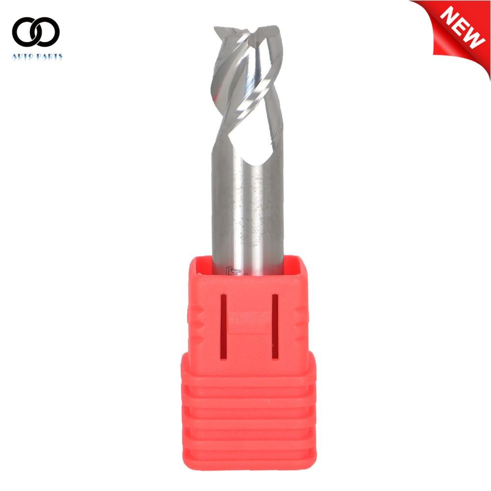 3/8" 3 Flute Carbide End Mill 2" Ooverall Length 45 Degree Helix End Mill