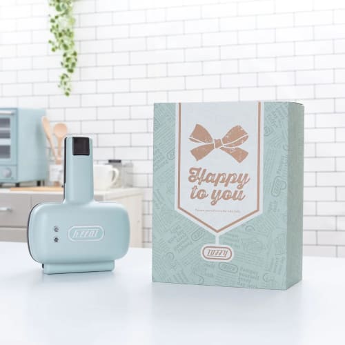 [Toffy] [Official Toffy Online Exclusive Packaging] Half Hot Sandwich Maker (K-HS3, Pale Aqua), Limited Edition Gift Package, Single-Bread Size, Toast