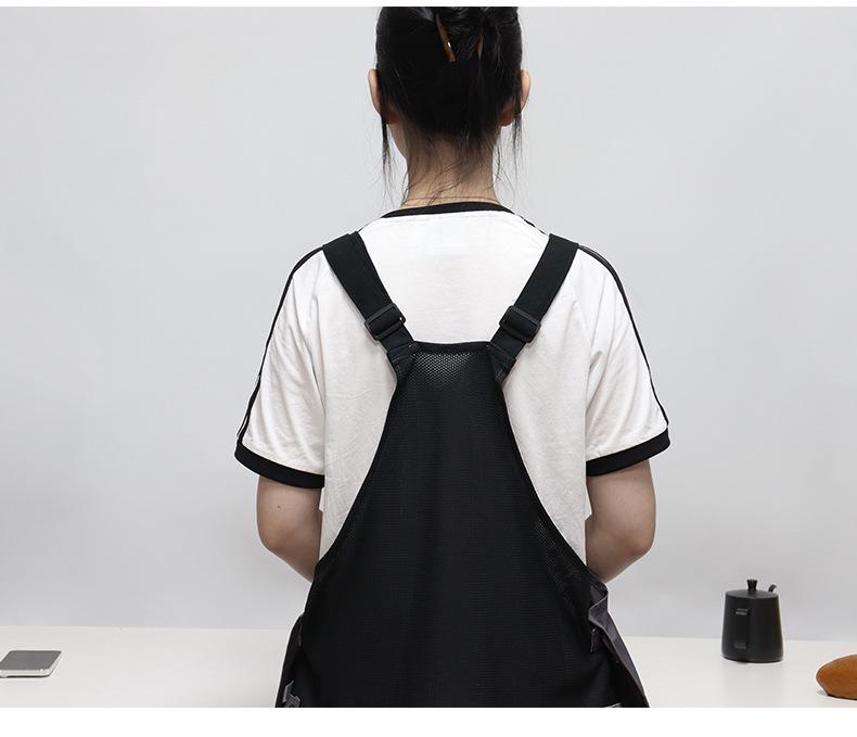Customized Cross-border Canvas Vest Apron for Supermarkets and Cafes with Logo Options