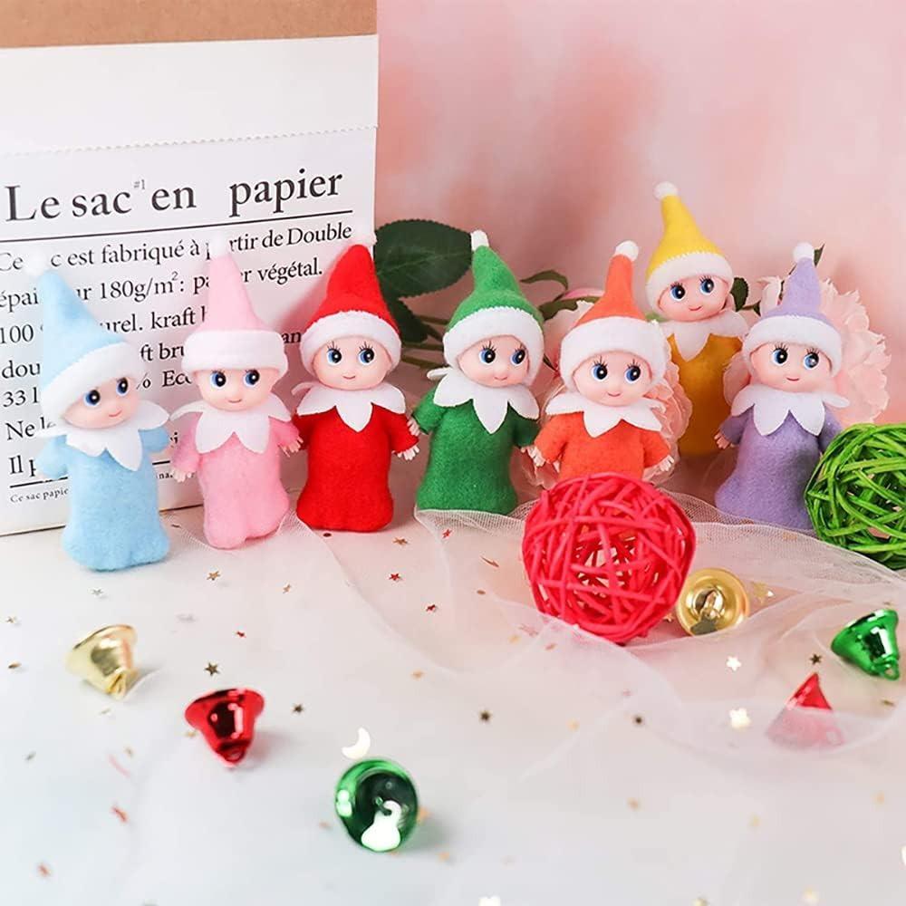1PC Christmas Mini Elf Doll Pointed Hat Wrapped Feet Elf Window Atmosphere Decorative Small Items Holiday Gifts