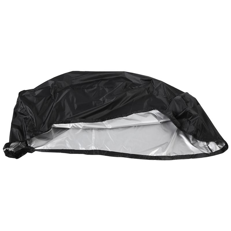 Snowmobile Cover Waterproof Dust Trailerable Sled Cover Anti-UV Winter Motorcycle Outdoor Black