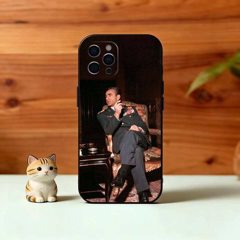 King M-Mohammad Reza Shah Pahlavi Phone Case For iPhone 17,16,15,14,13,12,11 Plus,Pro Max,XS,Soft Silicone Black Cover