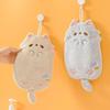 Cute Cartoon Tanuki Hanging Towel Coral Velvet Hair Does Not Lose Thick Cloth Absorbent Towels For Kitchen Bathroom Hand Towel