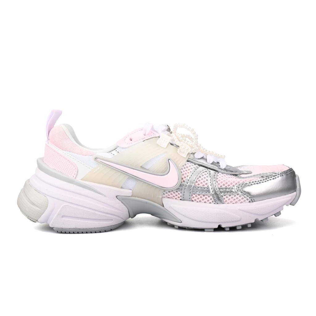Nike V2K Run Abriebfest Atmungsaktiv Niedrig geschnitten Laufschuhe Damen Rosa Silber FD0736-104(Team6-)