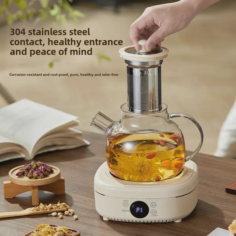 "Smart Indoor Electric Tea Maker: Multifunctional Glass Stove for Tea and Kettle Brewing"