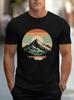 Vintage Hill Graphic Print T-Shirt For Men Casual Short Sleeve Tee 1 Pcs