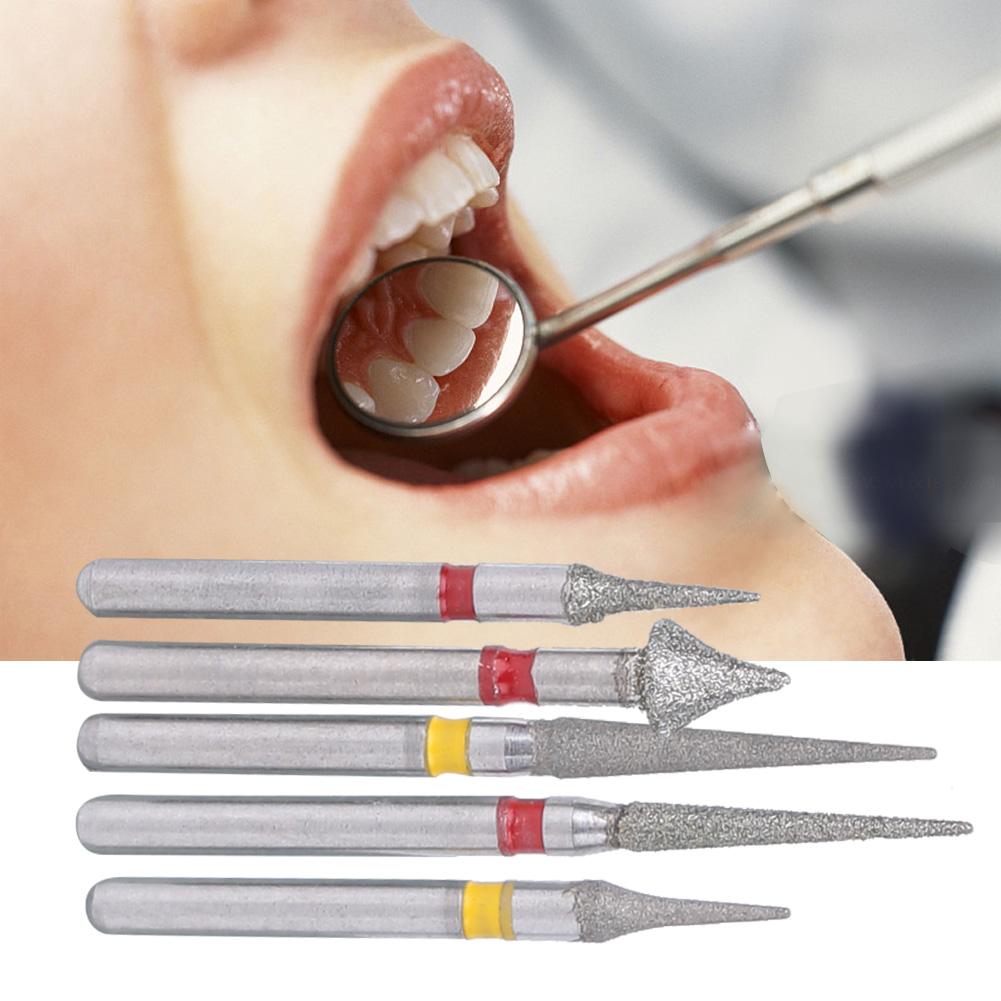 5pcs Dental High Speed Diamond Burs Orthodontic Interproximal Enamel Set Dentist Tools Lab