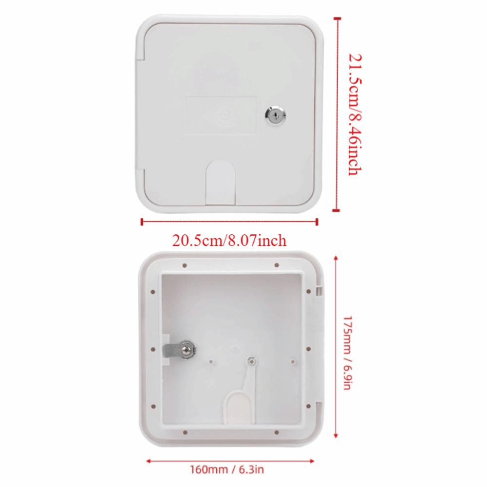 ABS RV Cable Hatch Door 215*205mm RV Power Cord Hatch Cover Cable Management