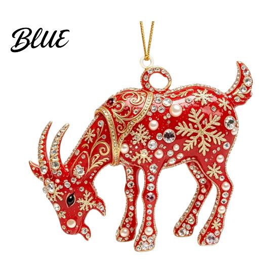 Hanging Decor for Party 2D Acrylic Goat Christmas Tree Ornament Zodiac Pendant with Gold String Year Festive Pendants of The Ornament 2027 Chinese