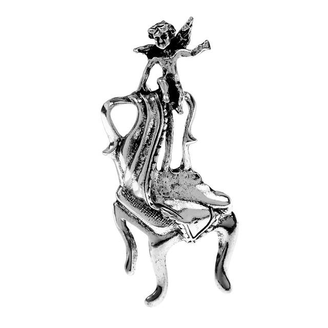 

Винтажные милые красивые броши «Ангел на Чир» для женщин, 2 цвета, модные украшения, аксессуары для пальто серебряный