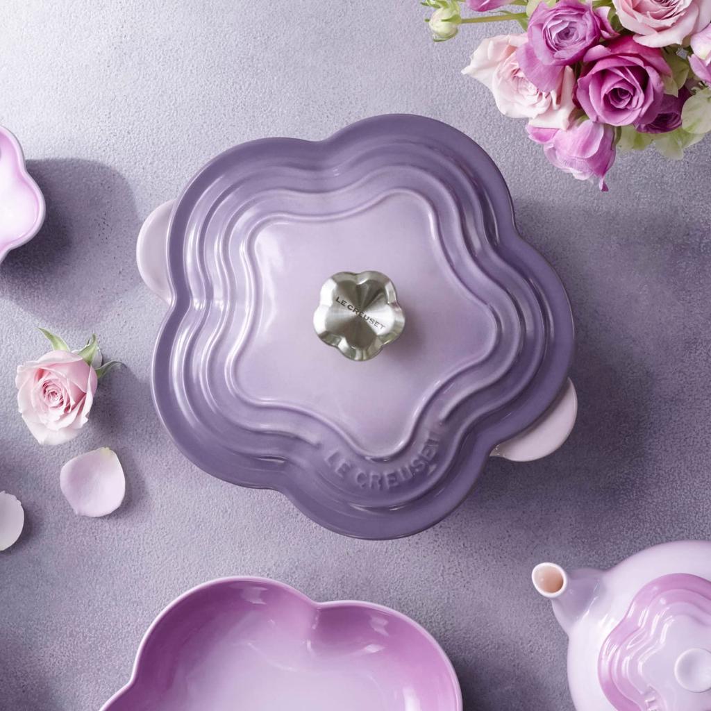 Le Creuset Flower Knob, 45mm Stainless Steel Knob for Pots, Oven Safe [Official Japanese Product]