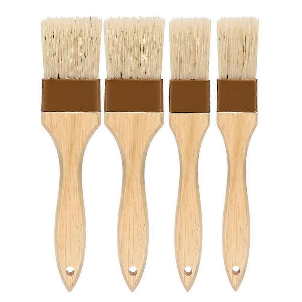 Pastry Brush,Basting Brush for Cooking,Bristle BBQ Brush for Oil & Sauce,Wooden Handle Food Brush for Baking
