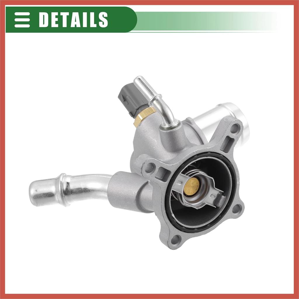 ACROPIX Engine Coolant Thermostat Housing Assembly, for Jeep Cherokee 2014-2021, Metal, 816-194, Silver Tone Car Parts