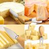 1~6 Stück Käsemesser Set Edelstahl Käseschneider Hobel Holzgriff Butter Brot Gabel Messer Kochen Küchenhelfer
