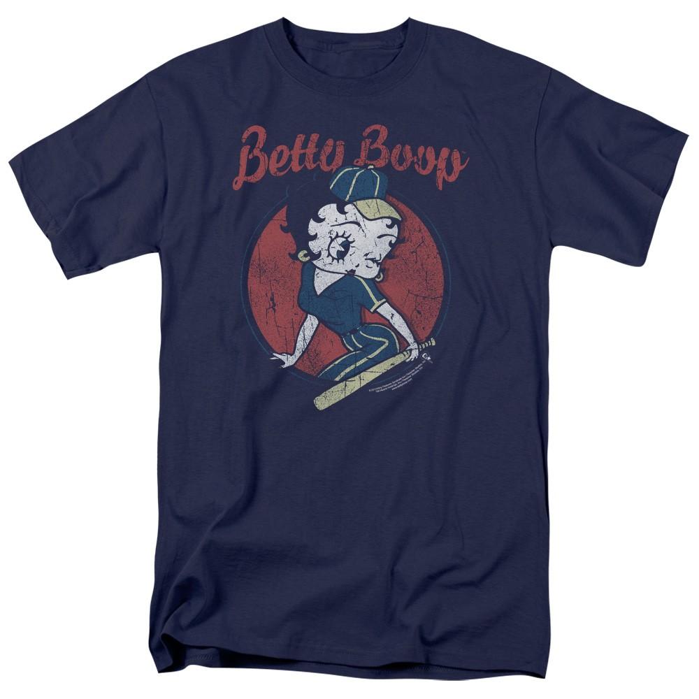 Betty Boop - Team Boop - Adult Unisex Short Sleeve T-Shirt - Blue XL