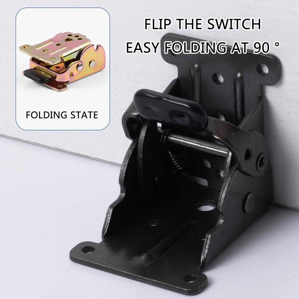 4 Stück 90 Grad Klapptisch Stuhlbein Halterungen Scharnier Selbstverriegelnde Klapphalterung Verlängerungsstützscharniere Einfach zu bedienen