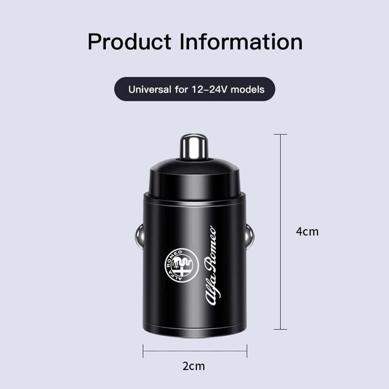 lpdv10 100W Car ornament USB For Alfa Romeo 159 156 147 Mito Giulia Giulietta Tonale Car Charger Type C Fast Charging Phone Adapter