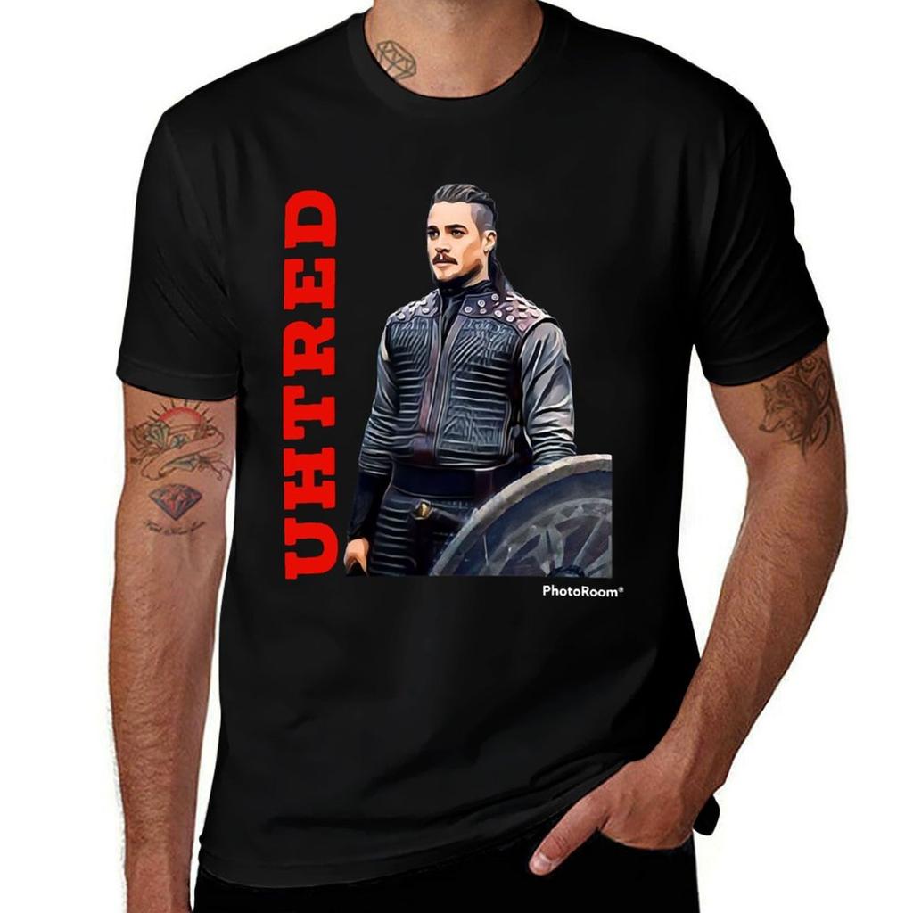 Tagesgeschenke Uhtred von Bebbanburg Niedriges Grafik-Geschenk-T-Shirt Schnelltrocknendes Sport-Kurzarm-T-Shirt