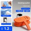 Pocket Power Strip Extension Cord 1Ac 2Usb 2Type C Socket Pure Minimalist Style Pd 15.5W Fast Charging Home Travel