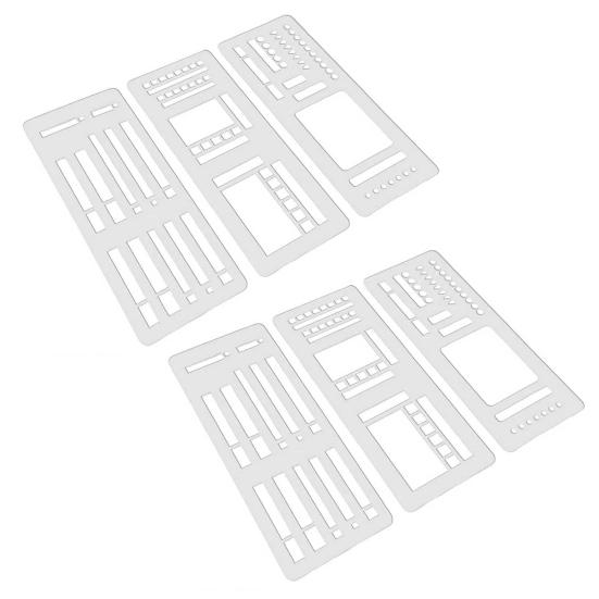 1/2/3 Sets Handmade Flexible Record Template DIY Scrapbooking Dot Grid Journals Planner Flexible Drawing Checklist Stencils Tools
