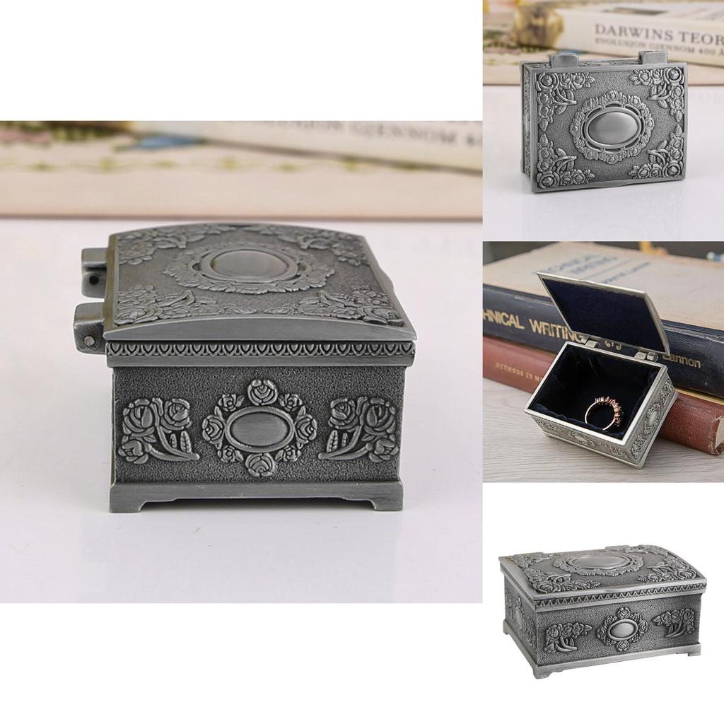 Charming Small Rose Flower Design Jewelry Box For Rings Earrings Necklaces Gifts